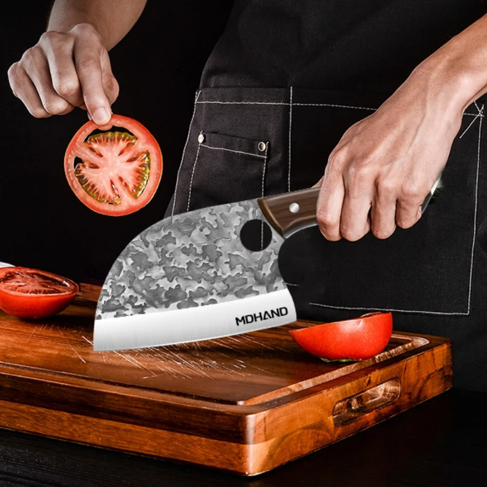VivaKnives™ 7 Stainless Steel Chef Knife – Japanese Kitchen Cleaver Knife with Ergonomic Handle for Meat and Fish (4)